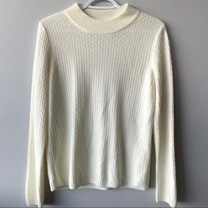 Alia Petite soft white long sleeve top
